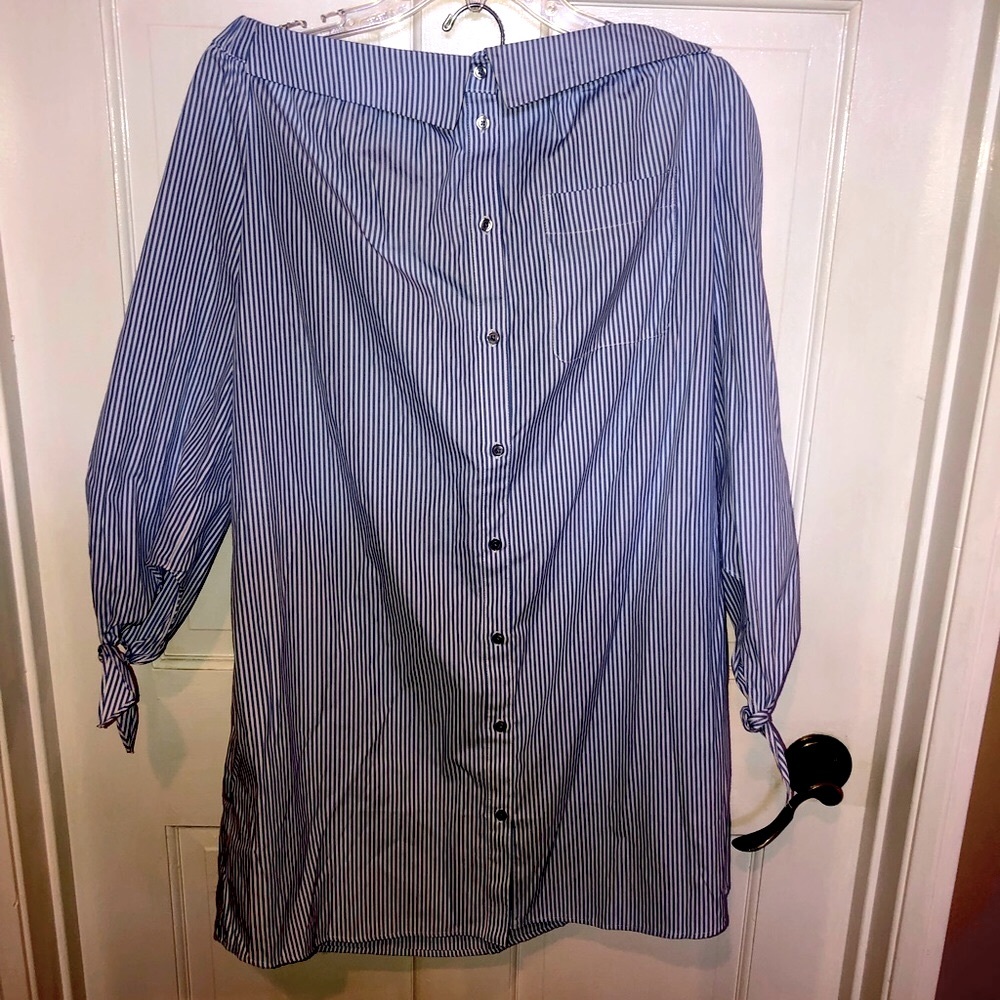 Beige by ECI Off shoulder shirtdress size 8